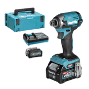 Акумулаторен гайковерт Makita с безчетков двигател   с 2 батерии и зарядно, 40 V, 2 Ah, 210 Nm, шестостен, 1/4 TD003GA201 - promo-pack - 145749