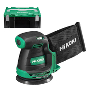 Шлайф HiKOKI - Hitachi орбитален с плавно регулиране акумулаторен 18 V, 125 мм, 0-7000/0-11 000 об./мин SV1813DA - promo-pack - 145709