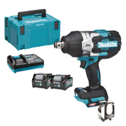 Акумулаторен гайковерт Makita с безчетков двигател   с 2 батерии и зарядно, 40 V, 2.5 Ah, 1800 Nm, квадрат, 3/4 TW001GD201 - promo-pack - 145890