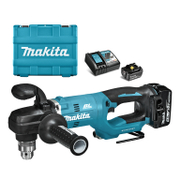 Акумулаторна бормашина Makita ъглова   с 2 батерии и зарядно, 18 V, 5 Ah, 70 Nm, 0-450/0-1400 об./мин, 2-13 мм DDA450RTE - promo-pack - 145897