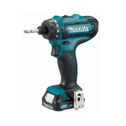 Акумулаторен винтоверт Makita с колекторен двигател   с 2 батерии и зарядно, 10.8 V, 2 Ah, 30 Nm, 6.35 мм, 1/4, шестостен DF031DSAE - promo-pack - 145960