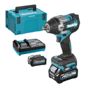 Акумулаторен гайковерт Makita с безчетков двигател   с 2 батерии и зарядно, 40 V, 2.5 Ah, 1/2 , квадрат TW007GM201 - promo-pack - 145996