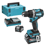 Акумулаторен винтоверт Makita с безчетков двигател   с 2 батерии и зарядно, 40 V, 2 Ah, 64 Nm, 1.5-13 мм DF002GA201 - promo-pack - 145997