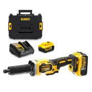 Шлайф DeWALT прав акумулаторен  с 2 батерии и зарядно, 18 V, 5 Ah, 0-25 000 об./мин DCG426P2 - promo-pack - 146191