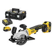 Акумулаторен ръчен циркуляр DeWALT    с 2 батерии и зарядно, 18 V, 5 Ah, ф 115 мм, 4500 об./мин DCS571P2 - promo-pack - 146276