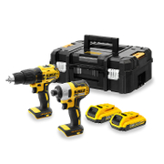Комплект акумулаторни инструменти DeWALT    с 2 батерии и зарядно, DCD778, DCF787, 18 V, 2 Ah DCK2060D2T - promo-pack - 146351