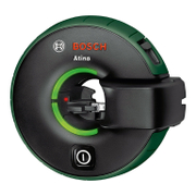 Линеен лазерен нивелир Bosch с 1 лъч и вградена ролетка   2 м, 0.3 мм/м Atino II - promo-pack - 146324