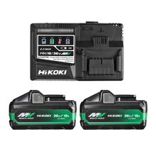 Акумулаторна батерия HiKOKI - Hitachi Li-Ion със зарядно у-во   36/18 V, 4/8 Ah, 2 бр. UC18YSL3-WJZ