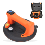 Вендуза акумулаторна за плоскости с дигитален манометър с вградена батерия и USB кабел, 3.7 V, 4 Ah, ф 205 мм, 160 кг - promo-pack - 146865