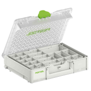 Органайзер за консумативи Festool пластмасов с прегради   505x295x89 мм, бял SYS3 ORG L 89 22xESB - promo-pack - 146990