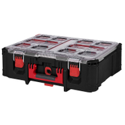 Органайзер за консумативи Milwaukee пластмасов с прегради   507x386x170 мм, черно и червено Packout - promo-pack - 147046