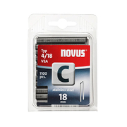 Скоби за такери Novus    тип C4, 6.1x1.1x18 мм, неръждаема стомана, 1100 бр.  - promo-pack - 147345