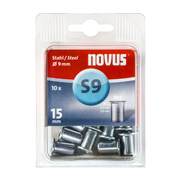 Гайка Novus нит с периферия стоманена  10 бр., M6, 15 мм  - promo-pack - 147361