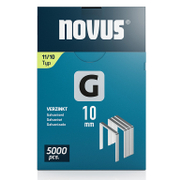 Скоби за такери Novus    тип G11, 10.6x1.25x10 мм, поцинкована стомана, 5000 бр.  - promo-pack - 147384