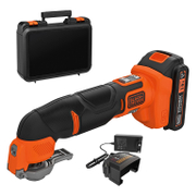Осцилатор многофункционален Black & Decker акумулаторен   с 1 батерия и зарядно, 18 V, 2 Ah, 8000-18 000 вибр./мин BDCOS18D1K - promo-pack - 147644
