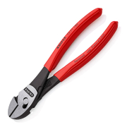 Клещи Knipex резачки странични усилени  180 мм, с лостов механизъм 73 71 180 - promo-pack - 147852