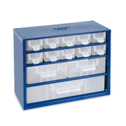 Шкаф модулен Tayg пластмасов за консумативи  с 13 чекмеджета 305х145х237 мм, син 10/2/1 - promo-pack - 147803