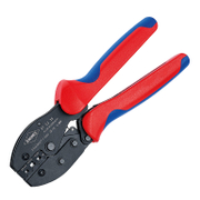 Клещи Knipex кербовъчни за неизолирани плоски кабелни обувки  220 мм PreciForce - promo-pack - 147832