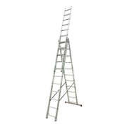 Стълба алуминиева Krause трираменна професионална   3x11 бр., 150 кг, 6.45 м Corda - promo-pack - 148031