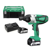 Акумулаторен гайковерт HiKOKI - Hitachi с колекторен двигател   с 2 батерии и зарядно, 18 V, 5 Ah, 480 Nm, квадрат, 1/2 WR18DSHL - promo-pack - 148275