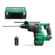 Перфоратор HiKOKI - Hitachi акумулаторен   без батерия и зарядно, SDS-plus, 18 V, 3.2 J, 0-4300 уд./мин DH1826DC - promo-pack - 148287