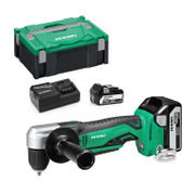 Акумулаторен винтоверт HiKOKI - Hitachi ъглов   с 2 батерии и зарядно, 18 V, 5 Ah, 33 Nm, 1.5-10 мм DN18DSLTJ - promo-pack - 148225