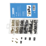 Клипс Fervi комплект с винтове с полуобла глава 170 части 3x8 - 6х20 мм 0398 - promo-pack - 148496