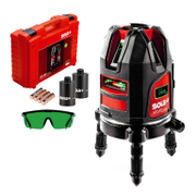 Линеен лазерен нивелир с 3 лъча 25 м, 80 м, 0.2 мм/м Atlas Green - promo-pack - 149722