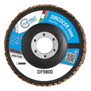 Ламелен диск за шлайфане Fervi на неръждаема стомана   125 мм, 22.23 мм, P60, конусен Riflex Zircocer Classic - promo-pack - 149857