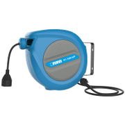 Удължител на кабели Fervi на PVC макара за стенен монтаж   20+2 м, 3x1.5 мм2, H05VV-F, син, 1 гнездо E481/20P - promo-pack - 149917