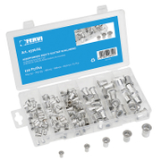 Гайка Fervi нит с периферия алуминиева комплект M4, M5, M6, M8, M10  - promo-pack - 150101