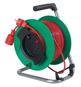 Удължител на кабели на PVC макара с метална рамка 25 м, ШВПС-В, 1 гнездо  - promo-pack - 152164