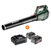 Въздуходувка Metabo акумулаторна   без батерия и зарядно, 18 V, 650 м3/ч LB 18 LTX BL + Акумулаторна батерия Metabo Li-Ion със зарядно у-во   18 V, 4 Ah, 2 бр.  - promo-pack - 152187