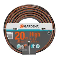Градински маркуч за поливане Gardena PVC 2-слоен армиран  13 мм, 30 bar, 20 м, черно/оранжево, Comfort High FLEX