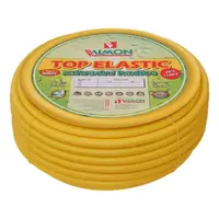Градински маркуч за поливане Valmon PVC 2-слоен армиран  25.4 мм, 10 bar, 50 м, жълт, 1118