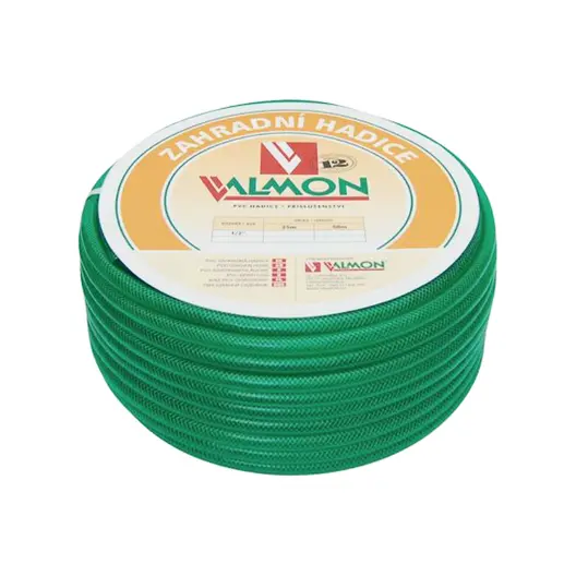 Градински маркуч за поливане Valmon PVC 2-слоен армиран  25.4 мм, 6 bar, зелен, 121122