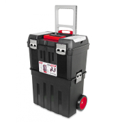 Куфар за инструменти пластмасов на колела 476х296х640 мм, черен N58 - promo-pack - 153016