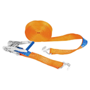 Колан за укрепване на товари с тресчотка и куки 50 мм, 5000 кг, 10 м, оранжев LC 2500 DAN - promo-pack - 153352