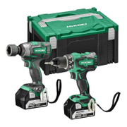 Комплект акумулаторни инструменти HiKOKI - Hitachi    с 2 батерии и зарядно, DS18DBSL, WR18DBDL2, 18 V, 5 Ah KC18DPL - promo-pack - 153661