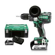 Акумулаторна бормашина HiKOKI - Hitachi    с 2 батерии и зарядно, 18 V, 5 Ah, 136 Nm, 0-500/0-2100 об./мин, 1.5-13 мм DS18DBL2 - promo-pack - 153669