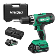 Акумулаторен винтоверт HiKOKI - Hitachi ударен   с 2 батерии и зарядно, 18 V, 2 Ah, 53 Nm, 1.5-13 мм DV18DF - promo-pack - 153696