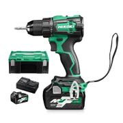 Акумулаторен винтоверт HiKOKI - Hitachi с безчетков двигател   с 2 батерии и зарядно, 36/18 V, 2.5/5 Ah, 70 Nm, 1.5-13 мм DS18DE - promo-pack - 153702