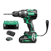 Акумулаторен винтоверт HiKOKI - Hitachi с безчетков двигател   с 2 батерии и зарядно, 18 V, 4 Ah, 70 Nm, 1.5-13 мм DS18DC - promo-pack - 153710