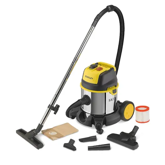 Прахосмукачка Stanley за сухо и мокро почистване  1400 W, 1980 л/мин, 20 л, SXVC20XTE
