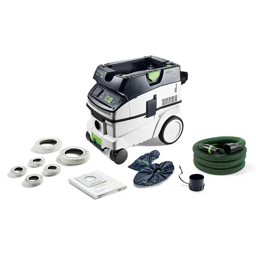 Прахосмукачка Festool за сухо и мокро почистване  1200 W, 230 V, 3900 л/мин, 26 л, клас M, Cleantec CTM 26 EI-FLR