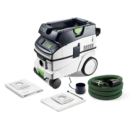 Прахосмукачка Festool за сухо и мокро почистване  1200 W, 230 V, 3900 л/мин, 26 л, клас M, Cleantec CTM 26 EI AC