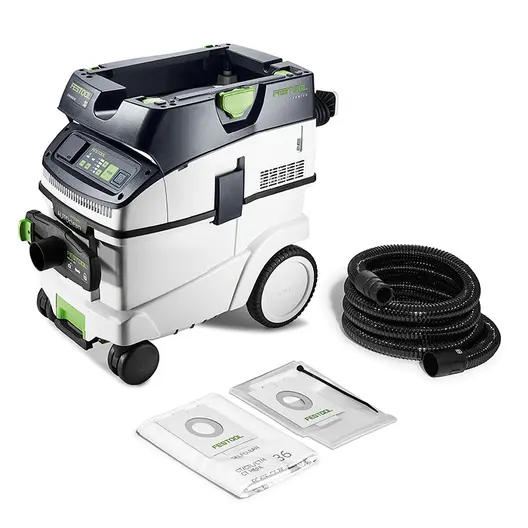 Прахосмукачка Festool за сухо и мокро почистване  1200 W, 230 V, 3900 л/мин, 36 л, клас M, Cleantec CTM 36 EI AC-LHS