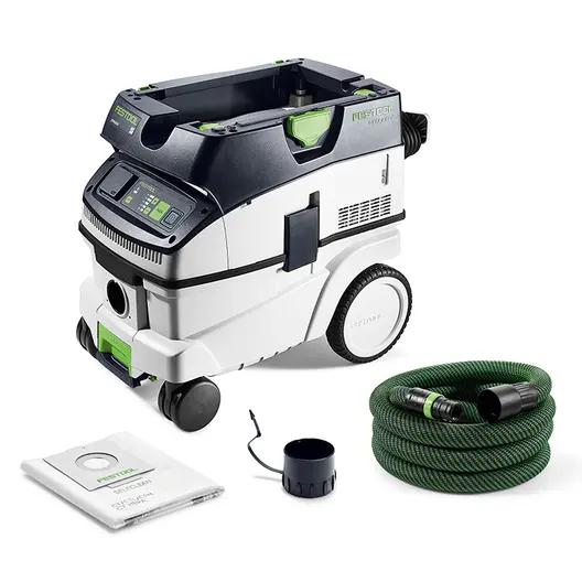 Прахосмукачка Festool за сухо и мокро почистване  1200 W, 230 V, 3900 л/мин, 26 л, клас M, Cleantec CTM 26 EI