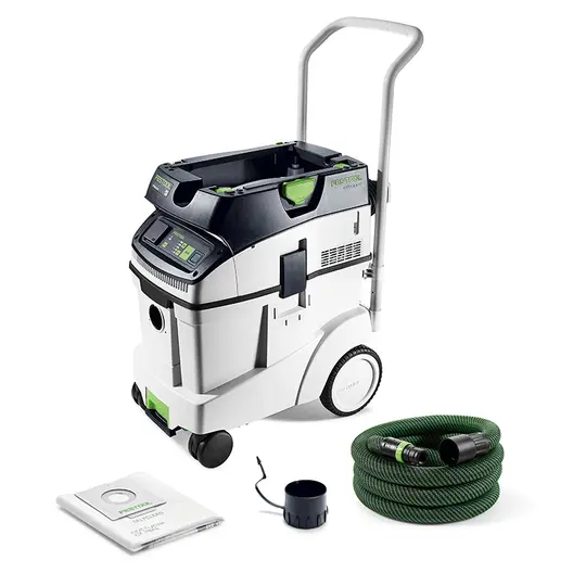 Прахосмукачка Festool за сухо и мокро почистване  1200 W, 230 V, 3900 л/мин, 48 л, клас M, Cleantec CTM 48 EI