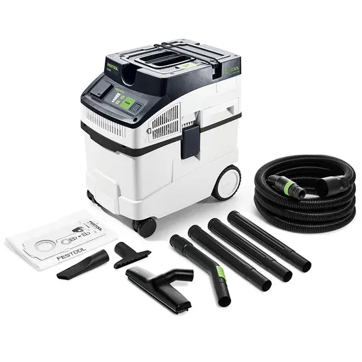 Прахосмукачка Festool за сухо и мокро почистване  1200 W, 230 V, 3700 л/мин, 25 л, Cleantec CT 25-Set